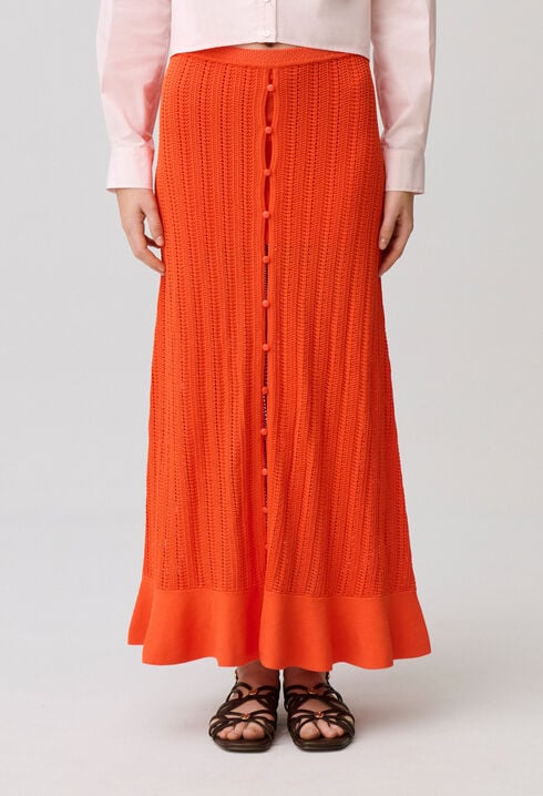 Long crochet skirt