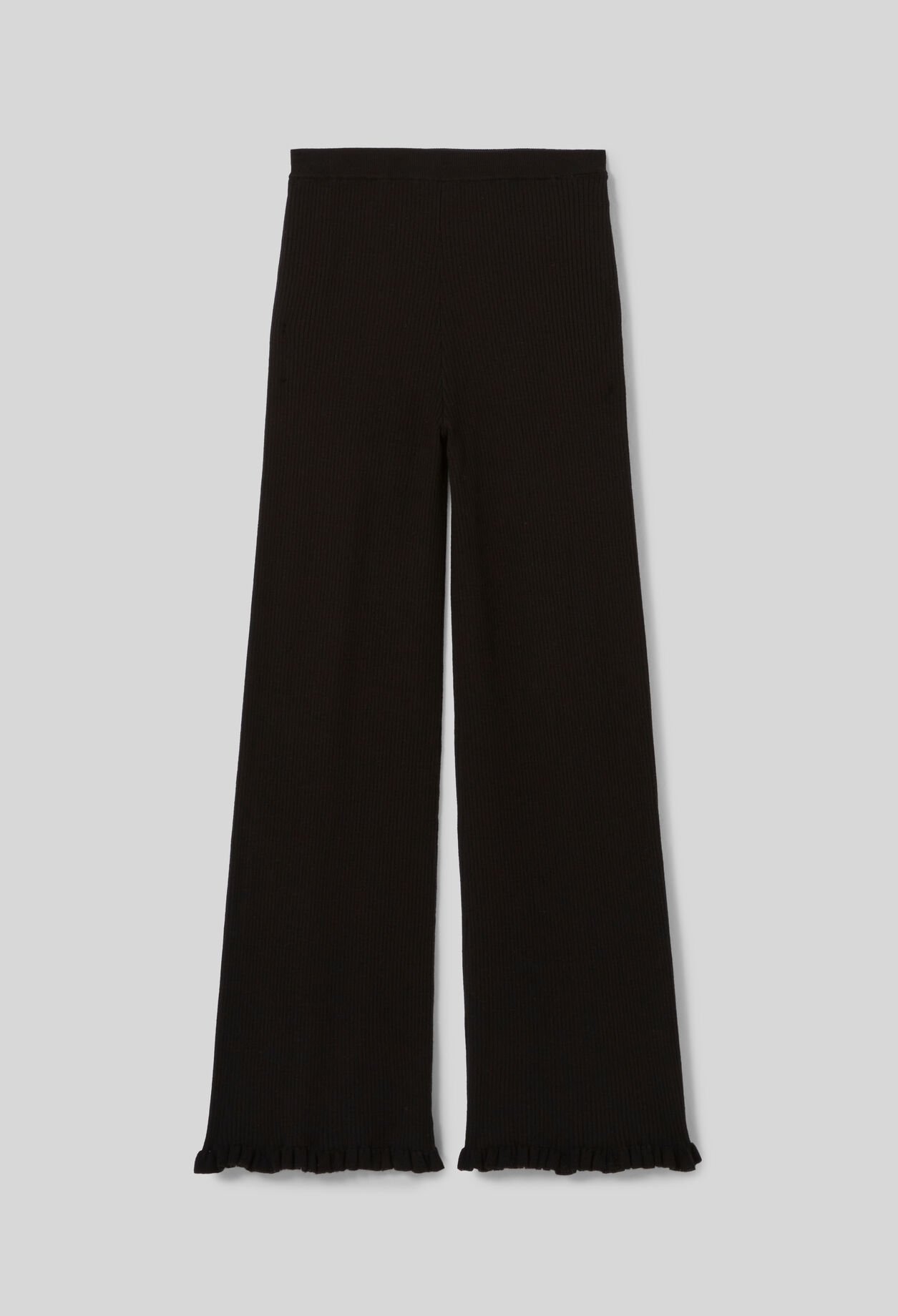 Flared Knit Trousers