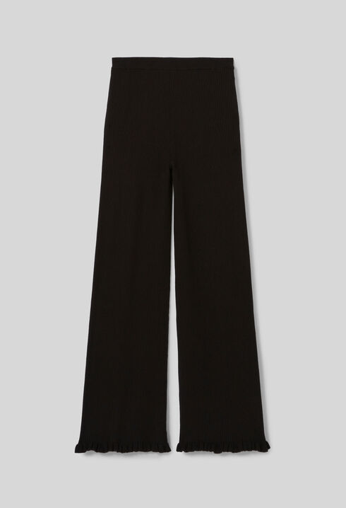 Flared Knit Trousers