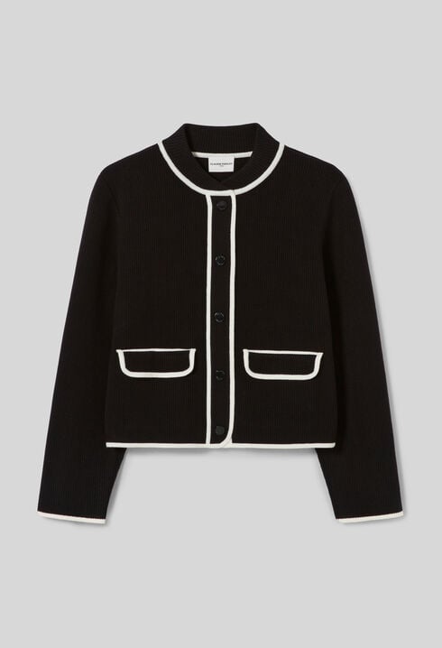 Two-Tone Chunky Cardigan