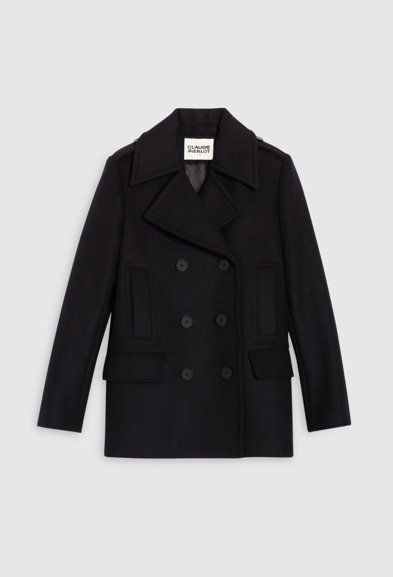 Navy wool blend pea coat