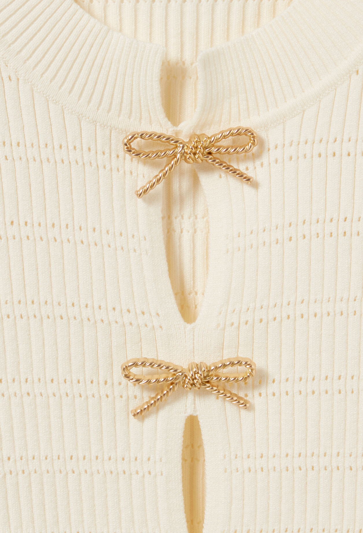 Thin knit jumper with bows