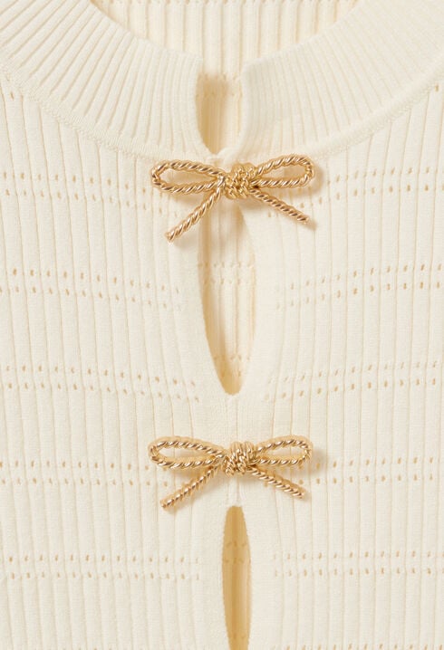 Thin knit jumper with bows