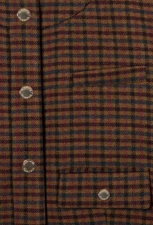 Straight checked jacket