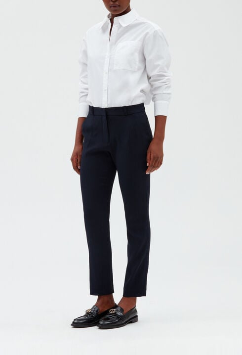 Plain coloured tailored trousers