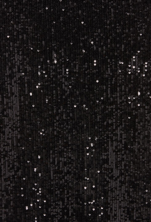 Straight-leg black sequin trousers