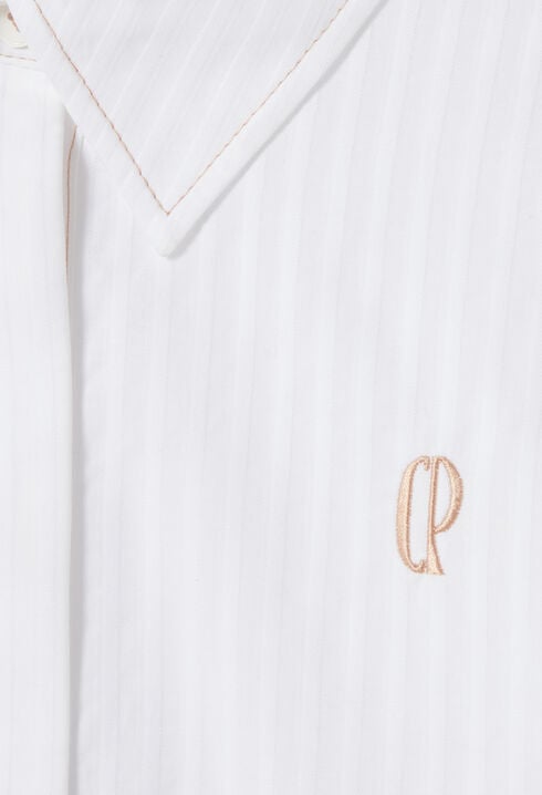 Striped poplin shirt
