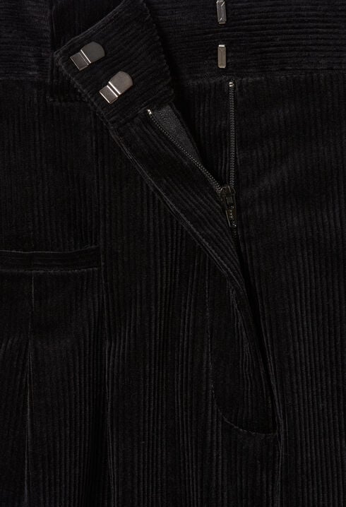 Wide-Leg Velvet Trousers