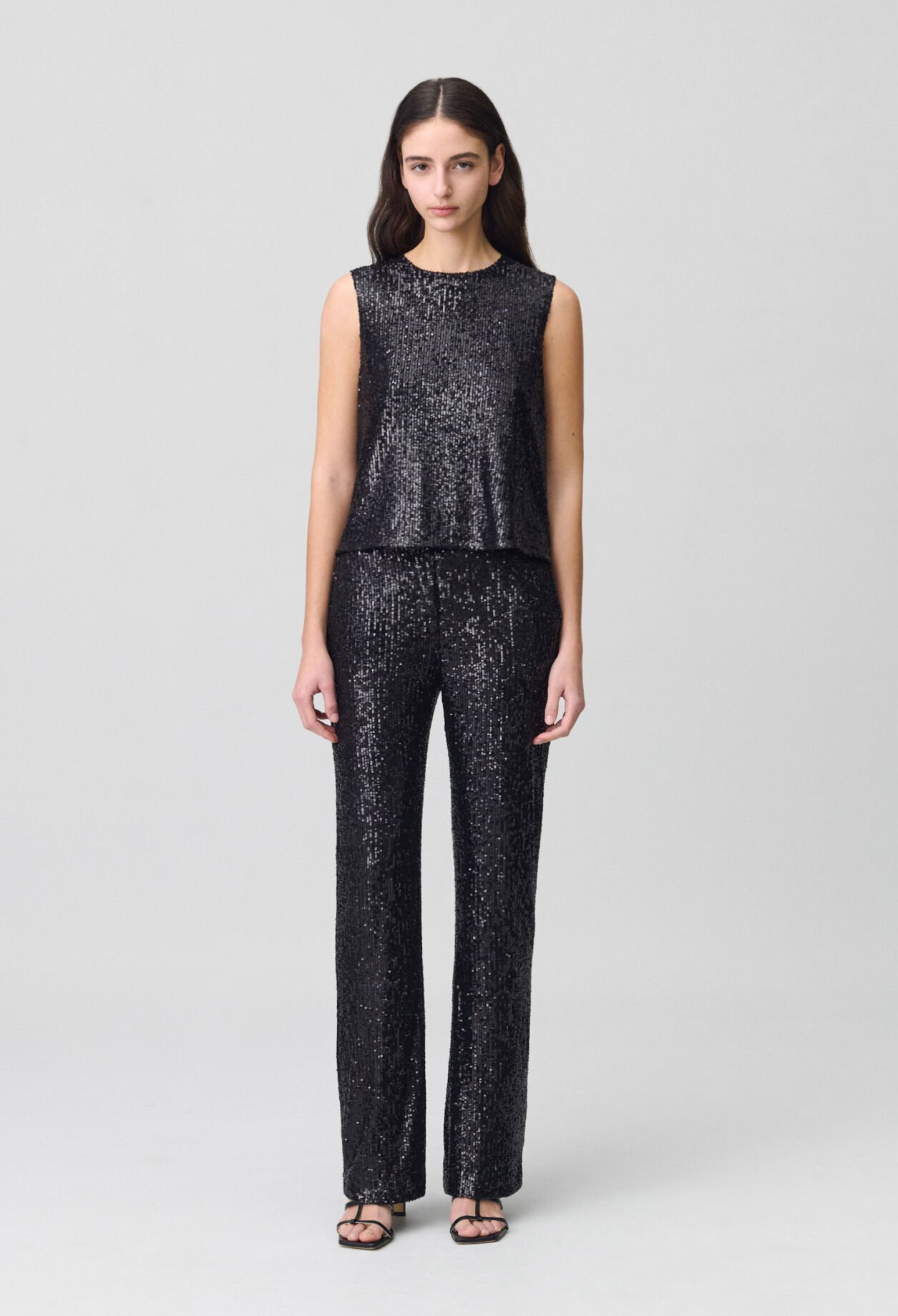 Black sequin top