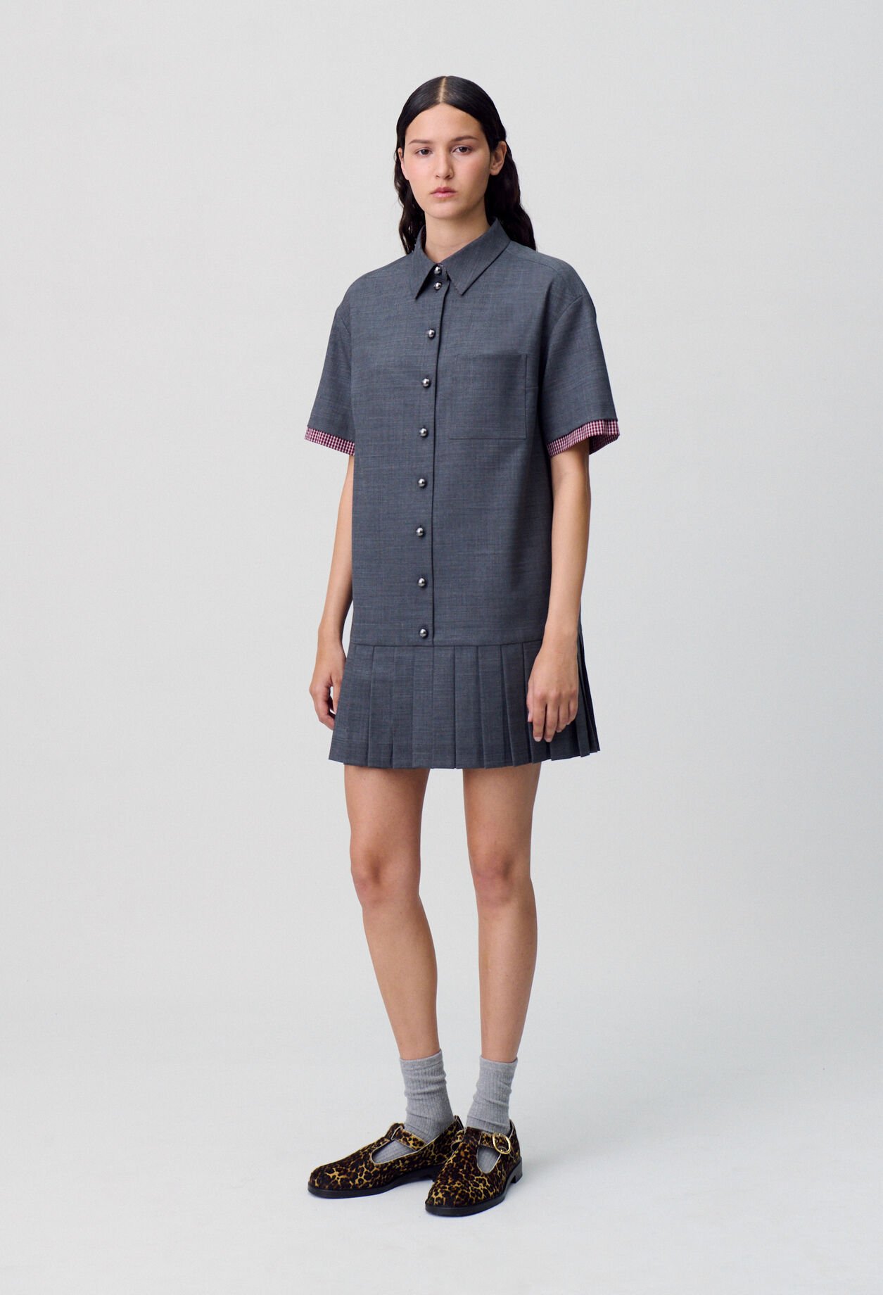Pleated Mini Dress