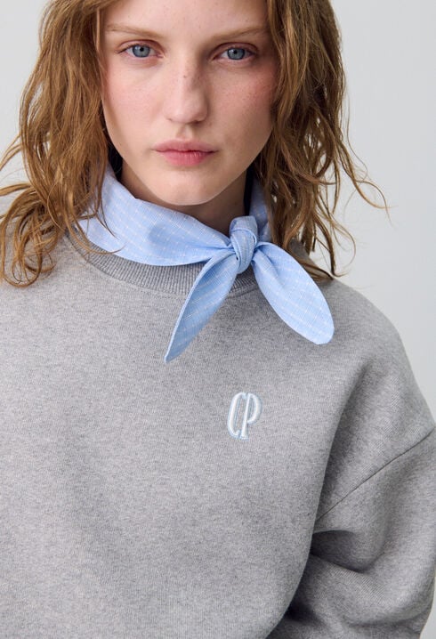Scarf Collar Sweatshirt
