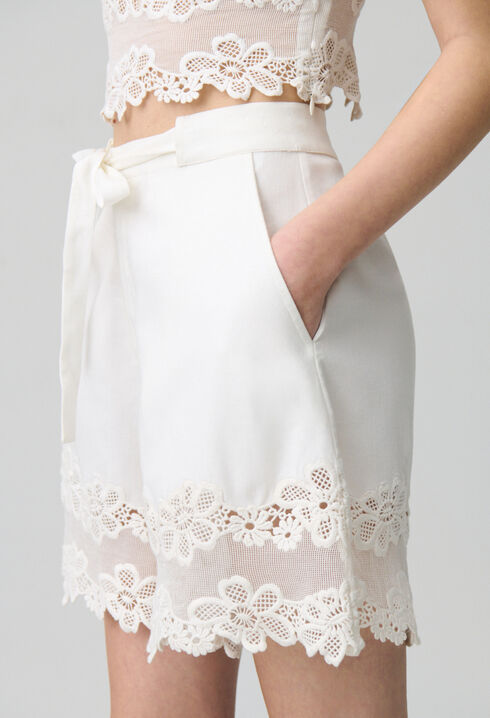 Embroidered Plus Size Shorts