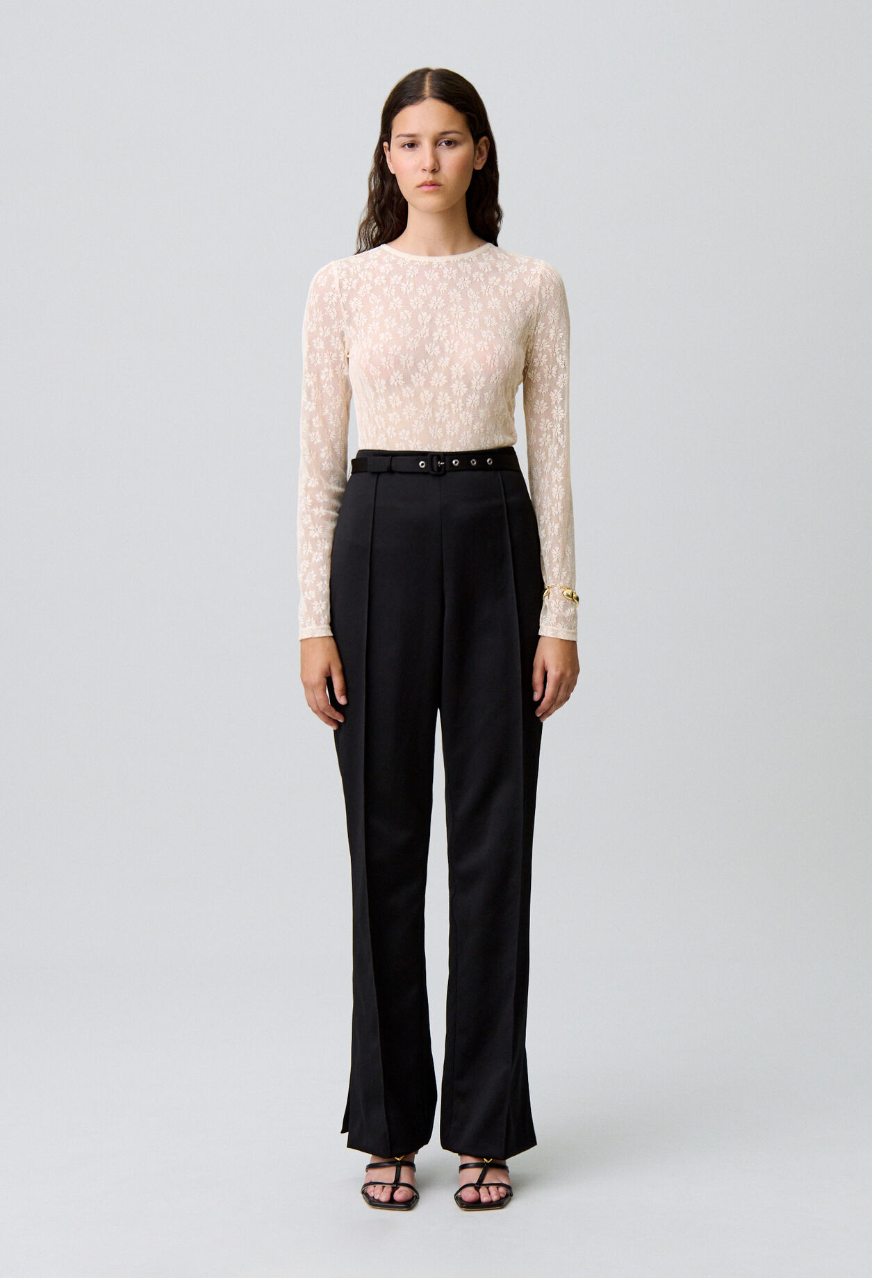 Sheer lace top