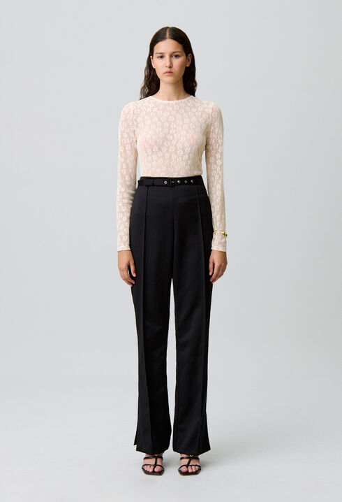 Sheer lace top