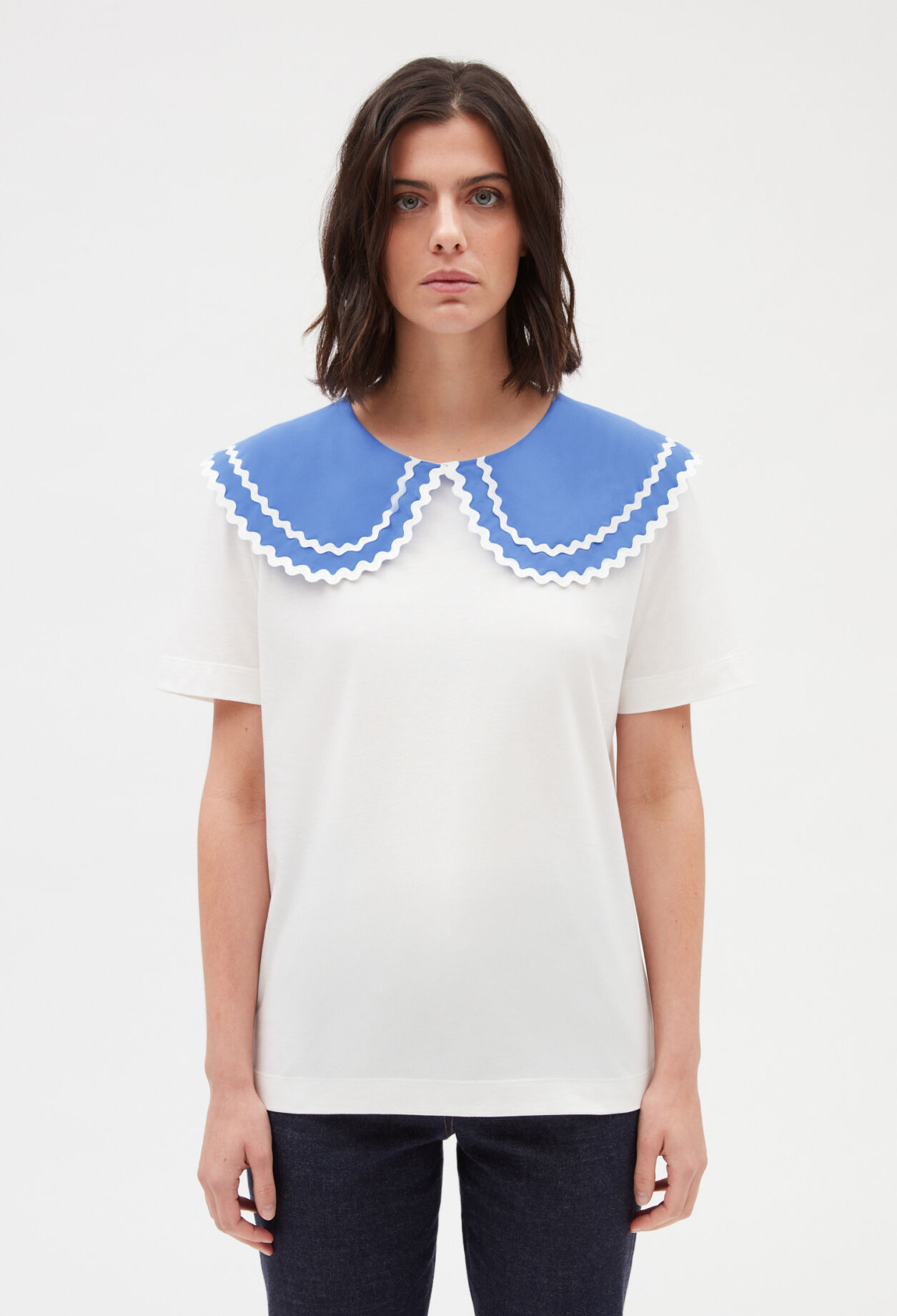 Peter pan collar t shirt store