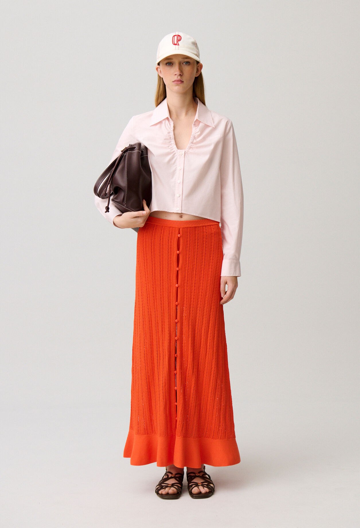Long crochet skirt