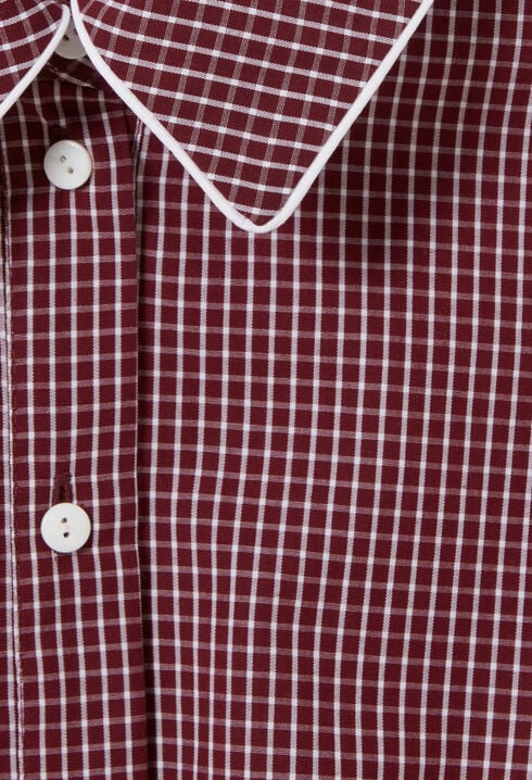 Short checked shirt