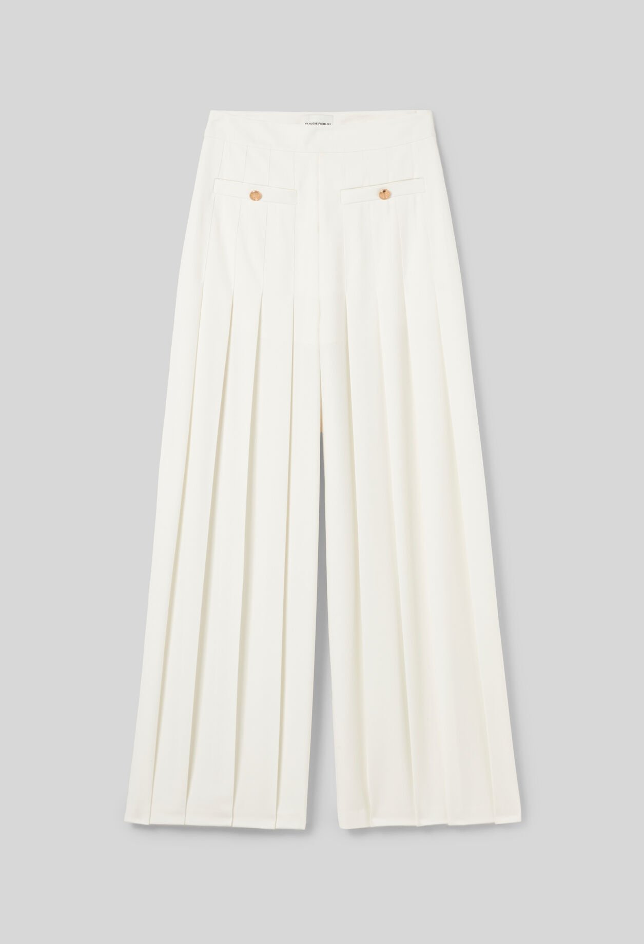 Pleated Wide-Leg Trousers