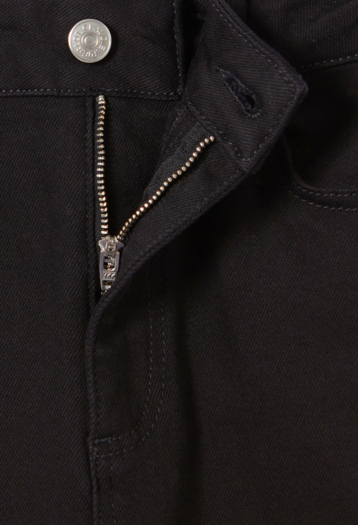 Black mid-rise slim jeans