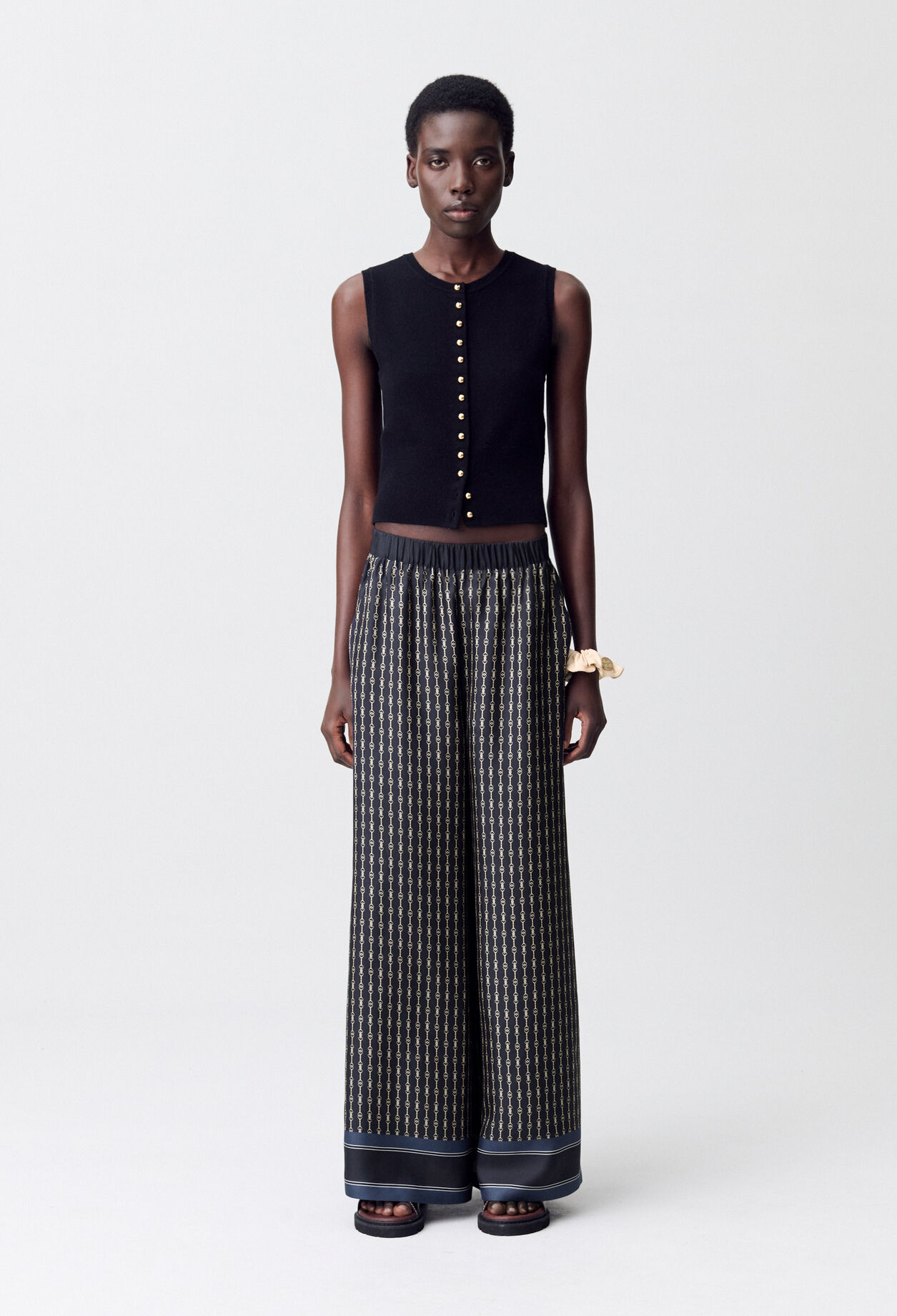 Flowy printed trousers