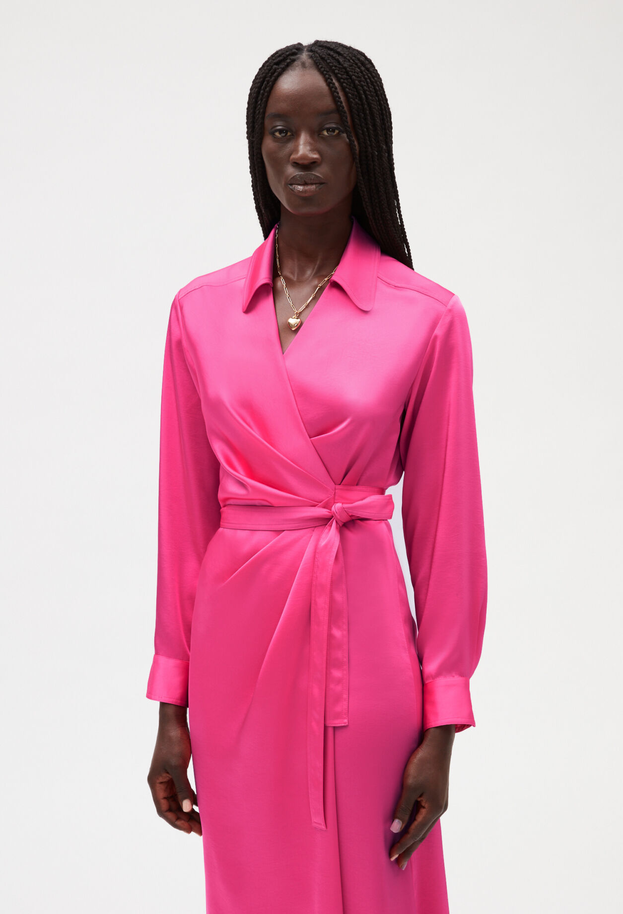 Mid length wrap dress deals