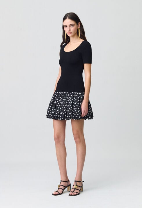 Short Bubble Dress with flowers