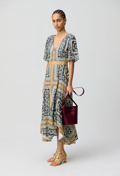 Flowy printed maxi dress