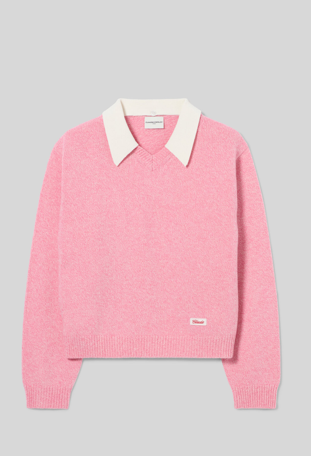 Detachable collar knit jumper