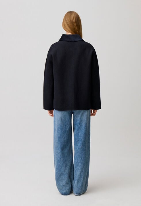 Short Wool Tailored Coat