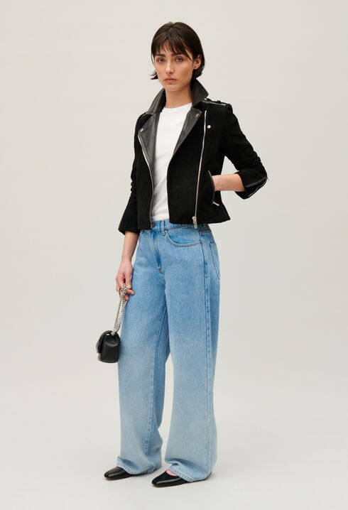 Black leather jacket