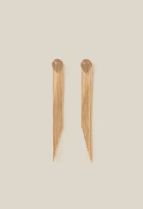 Gold cascade earrings