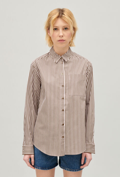 Bronze striped shirt