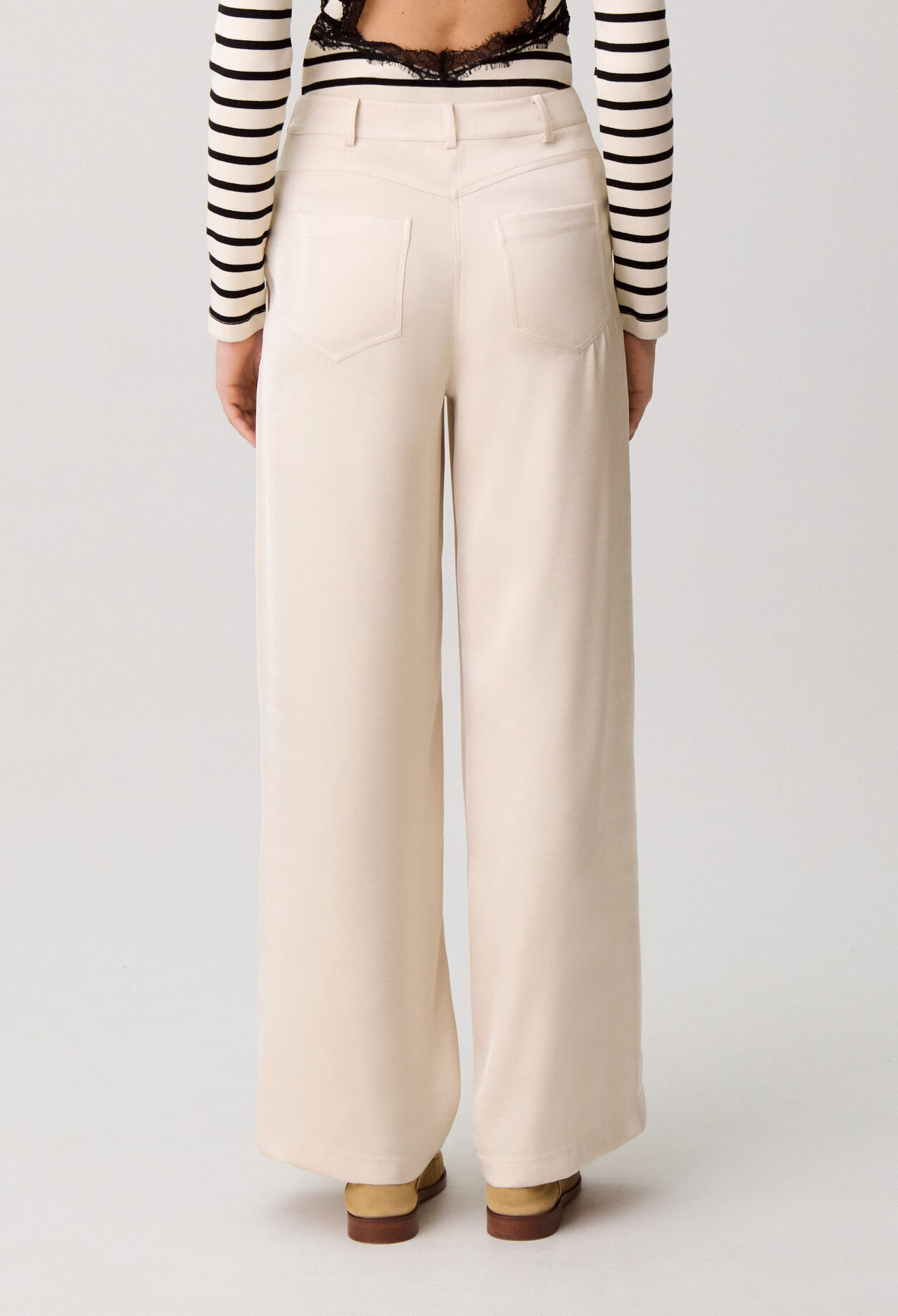 Satin trousers
