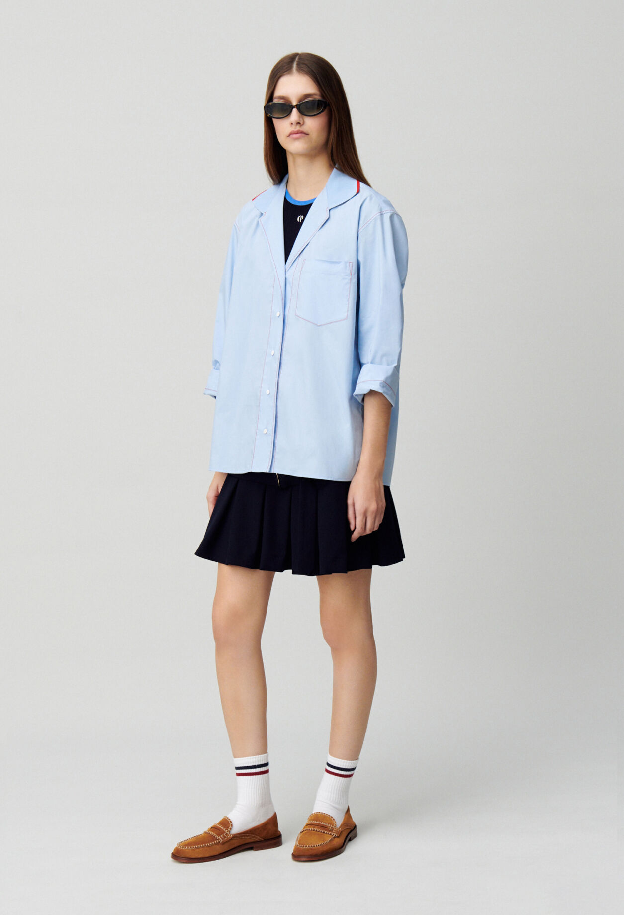Oversized contrast shirt