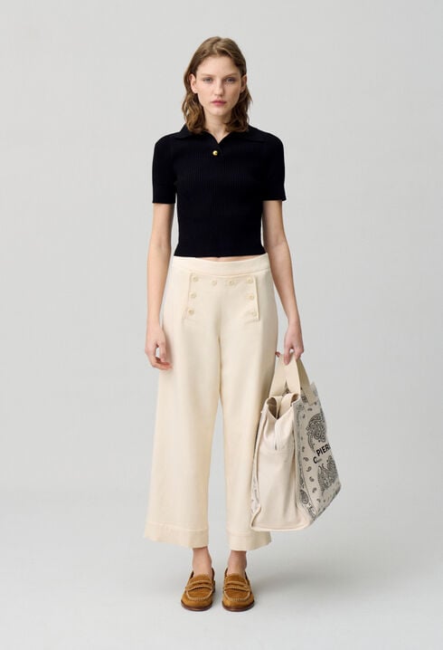 Straight-Leg Sailor Trousers