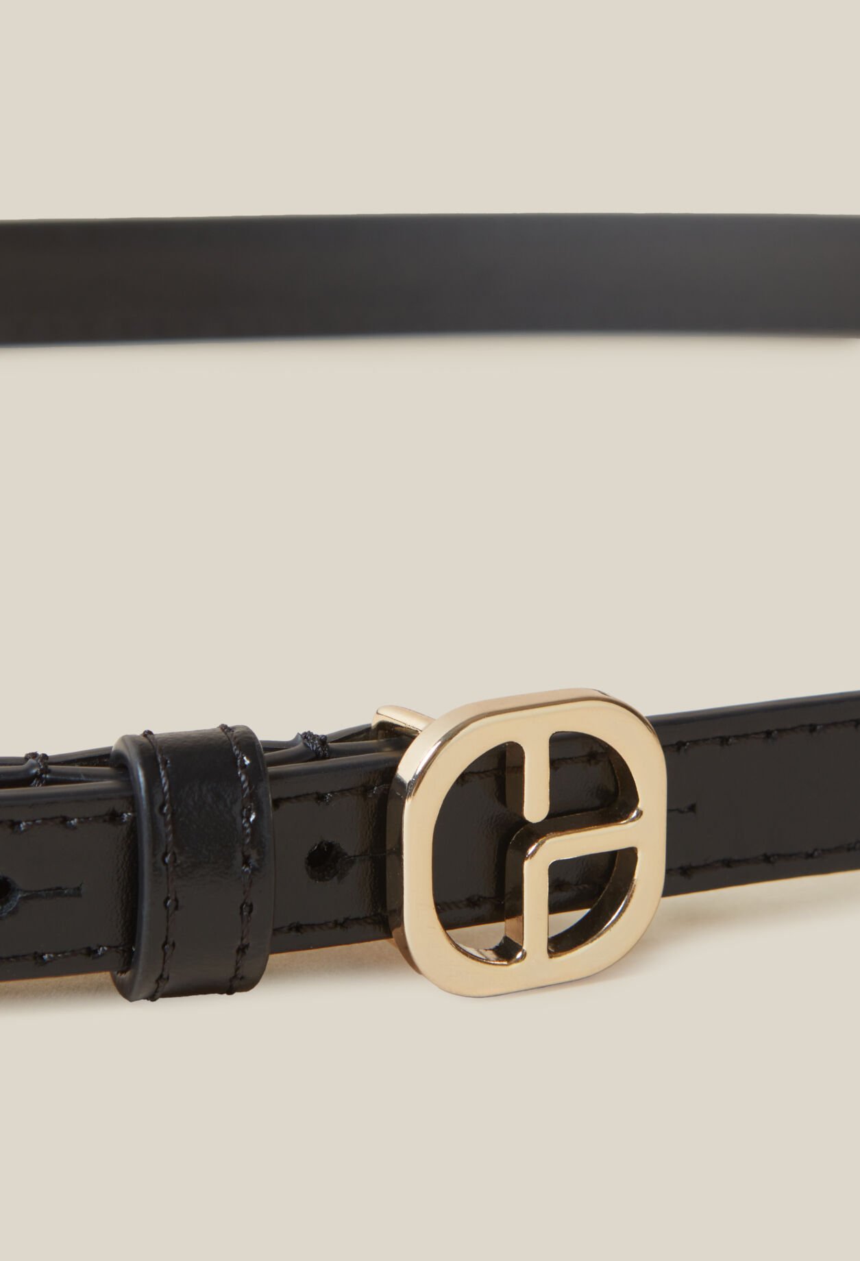 CP Gold Buckle Leather Belt