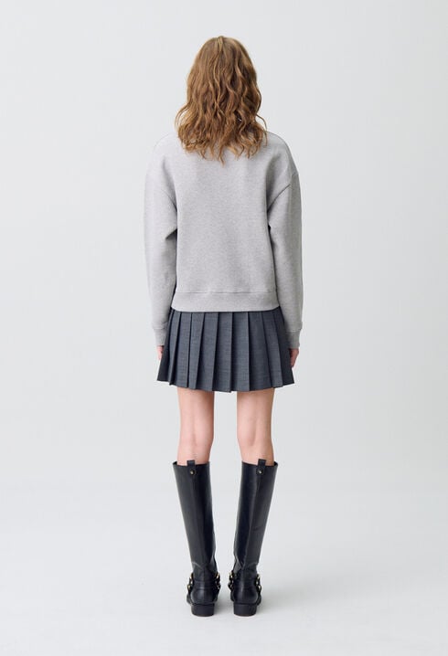 Scarf Collar Sweatshirt