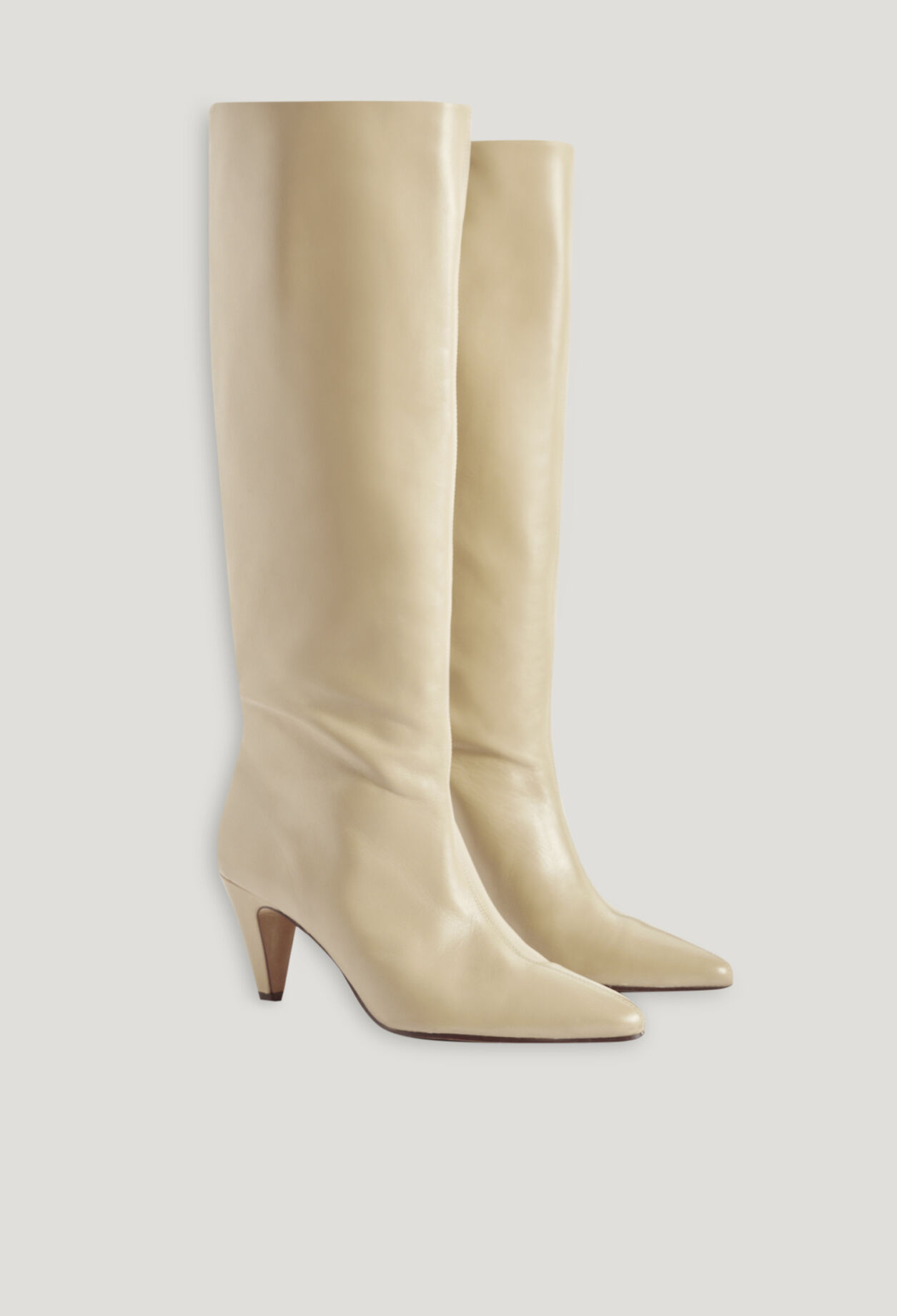 Leather knee-high boots