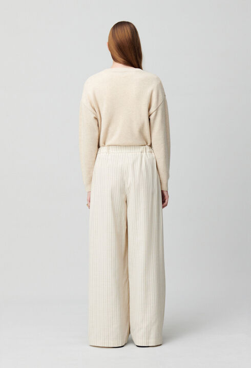 Wide striped trousers