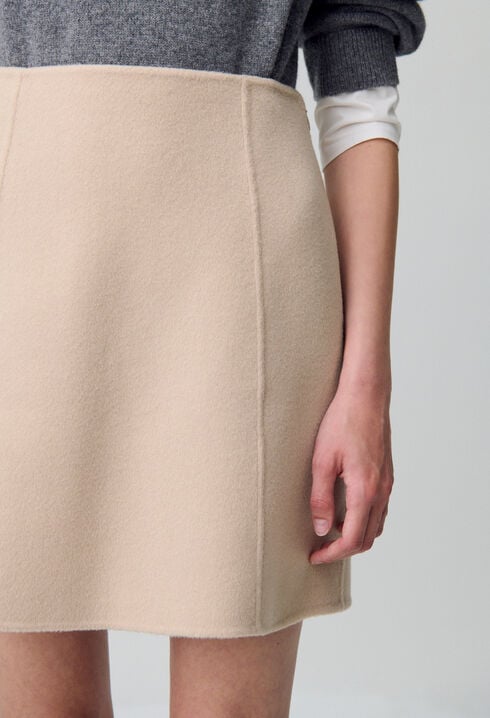 Straight mini skirt