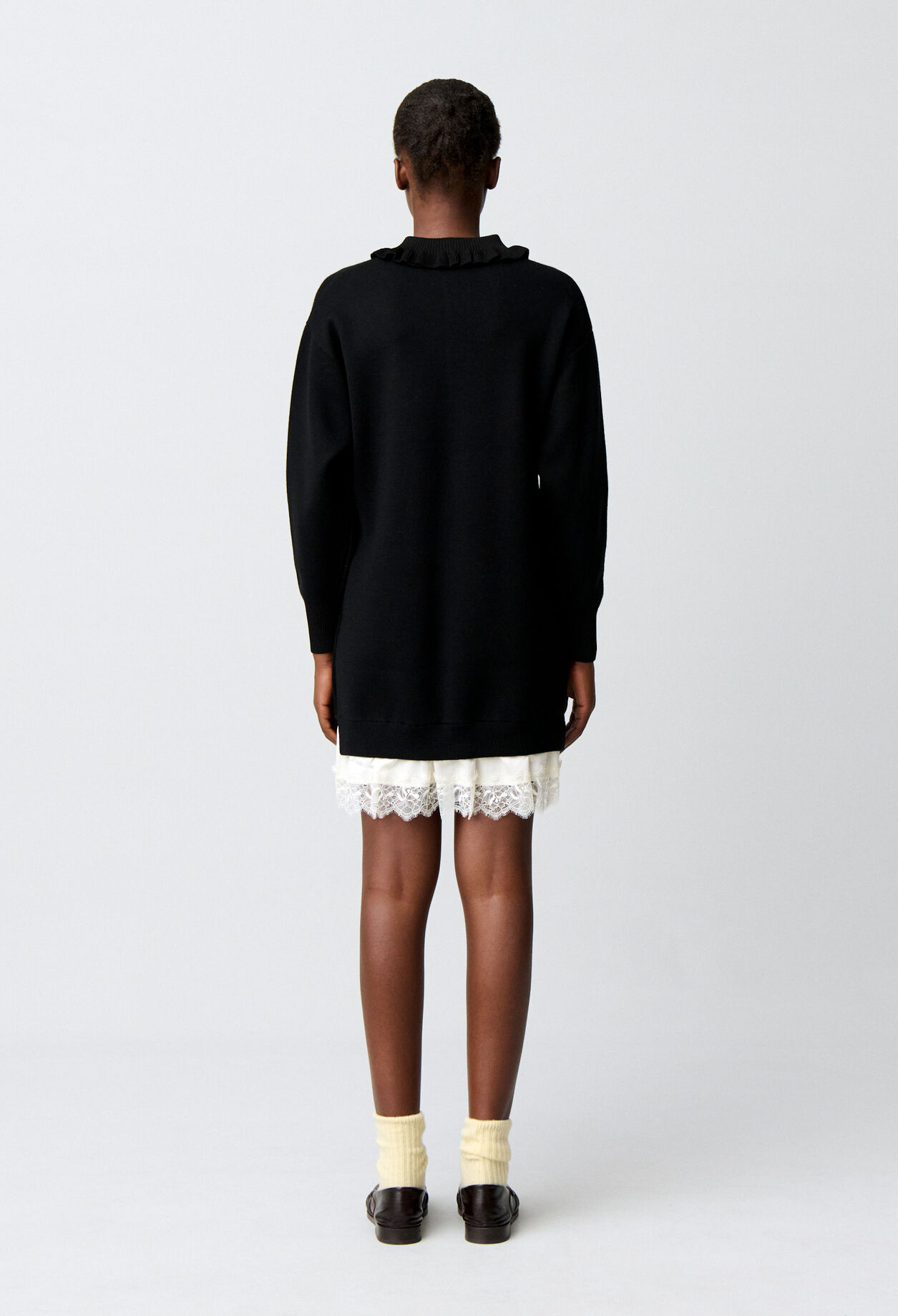 Satin and lace jumper dress