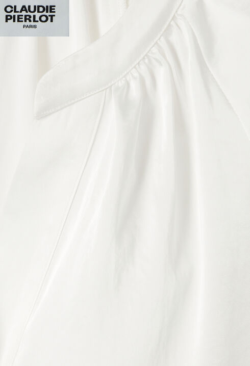 Flowy blouse with a notch neckline