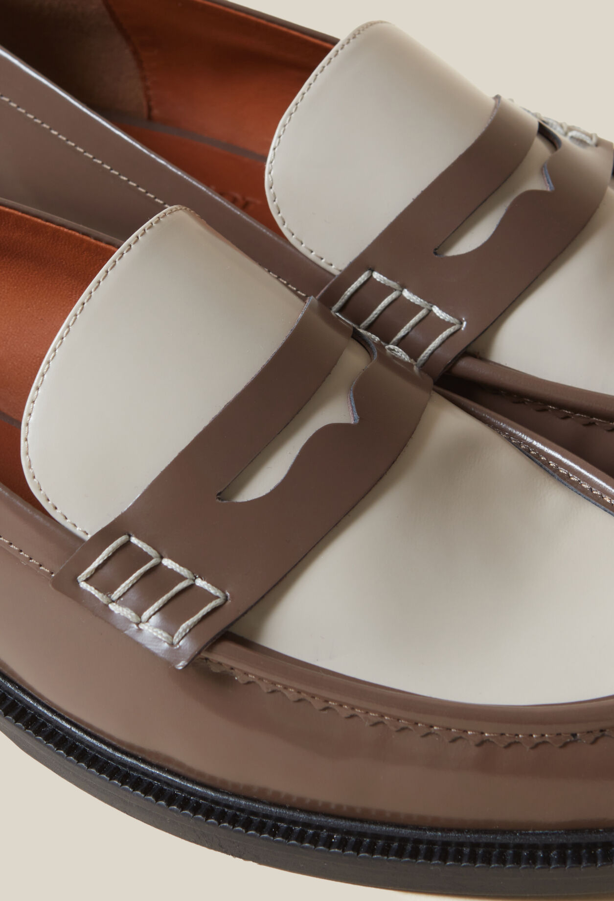 Two-tone Patent Loafers
