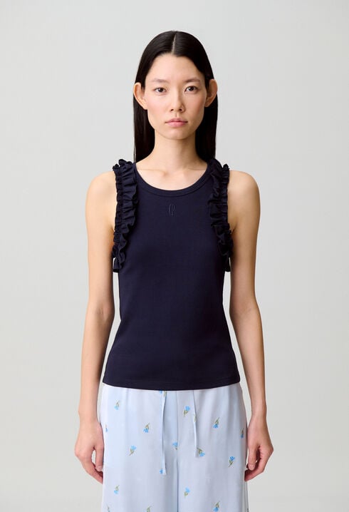 Embroidered cotton T-shirt