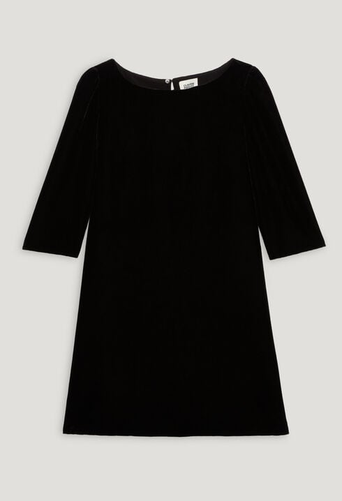 Rififi short black velour dress