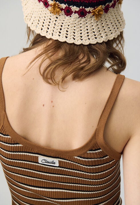 Striped Fine Knit Tank Top