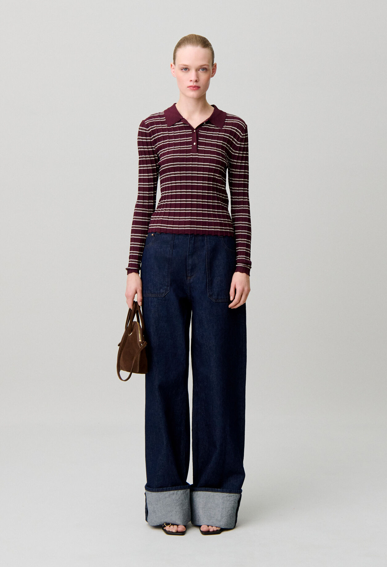 Multicoloured striped knit jumper