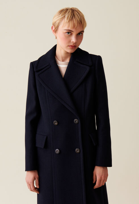 Long double-breasted coat