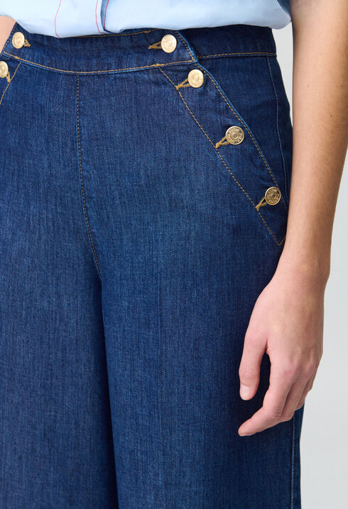 Wide-Leg Sailor Trousers