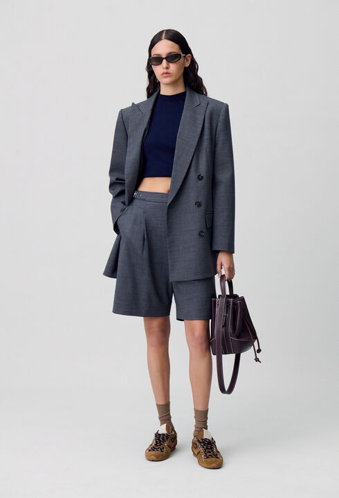 Double-Breasted Tailored Blazer